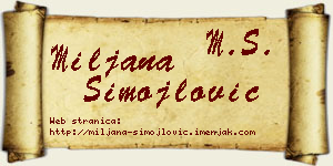 Miljana Simojlović vizit kartica